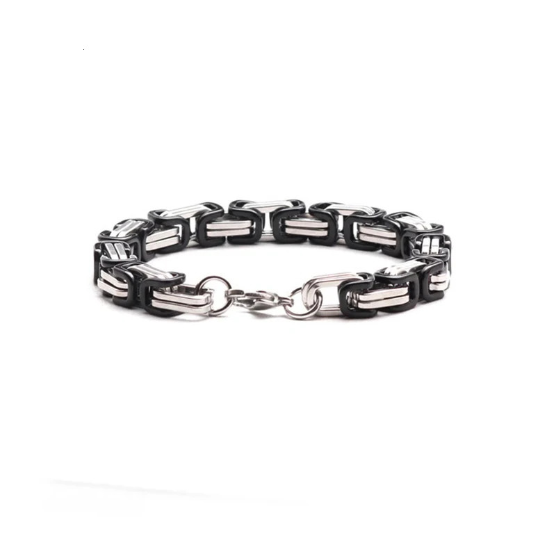 4MM 5MM 6MM 8MM Stainless Steel Byzantine Chains Necklaces Bracelets Set For Men Women Chain Jewelry Gifts Statement USENSET 251017