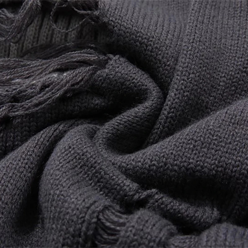 Two Pieces Hole Mens Sweaters Knit Oversize Y2k Hollow Knitwear Subculture Reversible Cardigan Coats Mens Clothing 251017