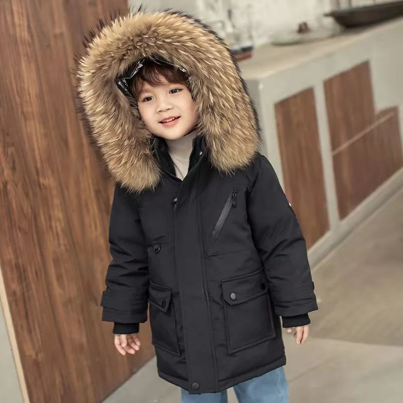Children Winter Hooded Thick Warm 80 White duck Down Jacket Coat Boy clothes Kids Parka clothing Outerwear snowsuit 212Yrs 251015