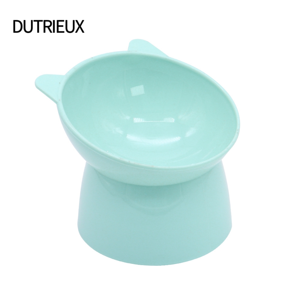 K3236 Elevated neck-protecting pet bowl with anti-tip bevel design. Large capacity cat and dog food bowl for cervical vertebrae protection.