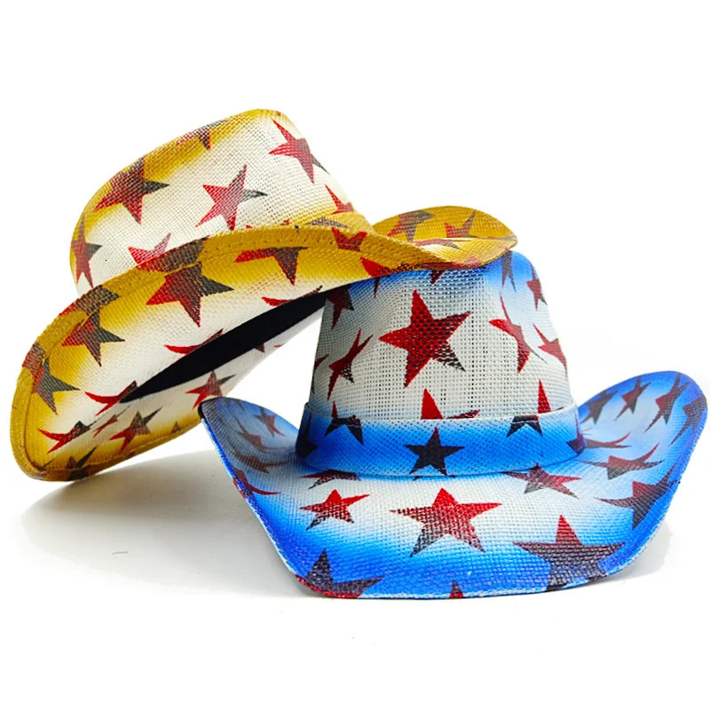 Summer Cowboy Hat Sun Shade Hat Black Summer Thickened Sun Shade Hat Cowboy Straw Hat Mens and Womens Beach 251015