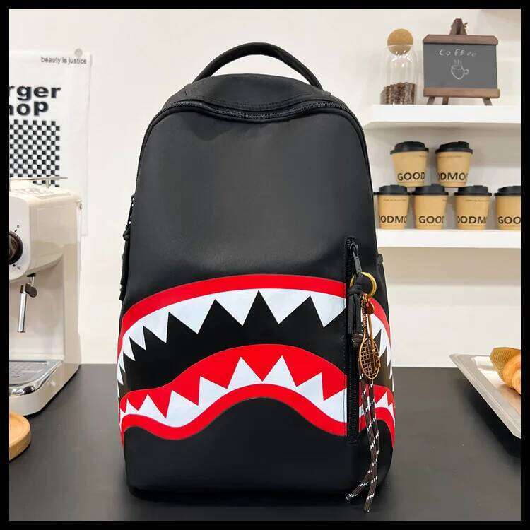 Men's Tactical Backpack: Shark-Mouth Opening Travel Rucksack | Water-Resistant Student Daypack for Outdoor Hiking & College