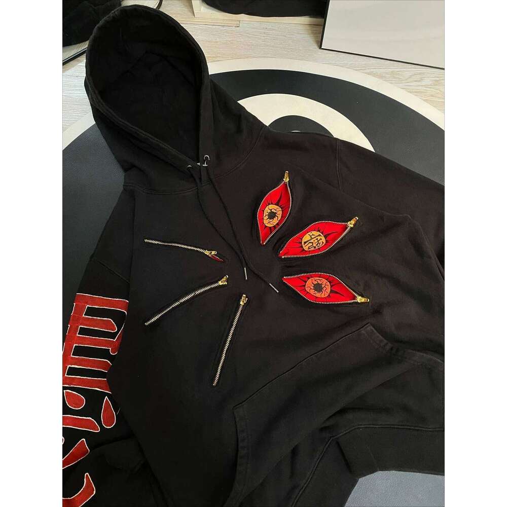 Cool Design Multi Zipper Hoodies Hip Hop Anime Hoodie Y2k Oversized Sweatshirts Haruku Punk Casual Streetwear Men Clothing