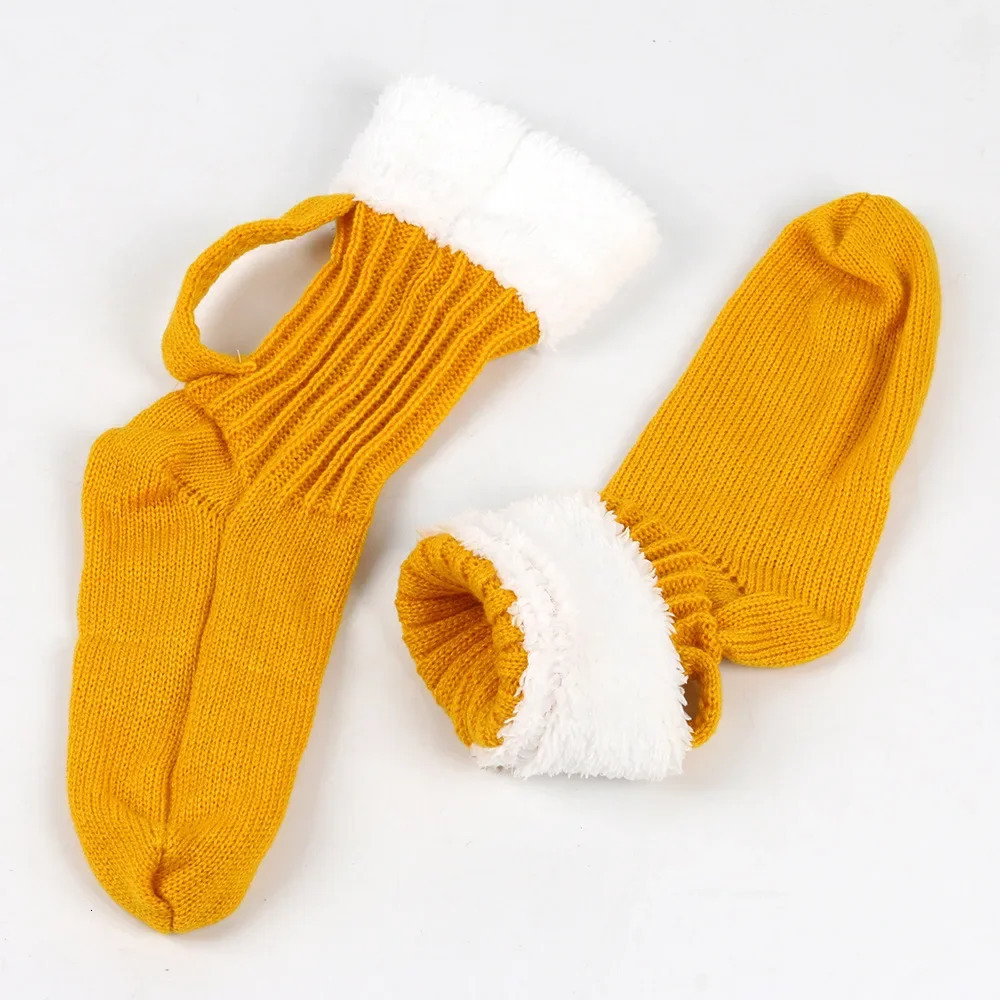 3D Beer Mug Knitted Socks Mens Padded Warm MidCalf Socks Women Winter Soft Funny Sleep Floor Socks Woolen Socks Christmas Gift 251017