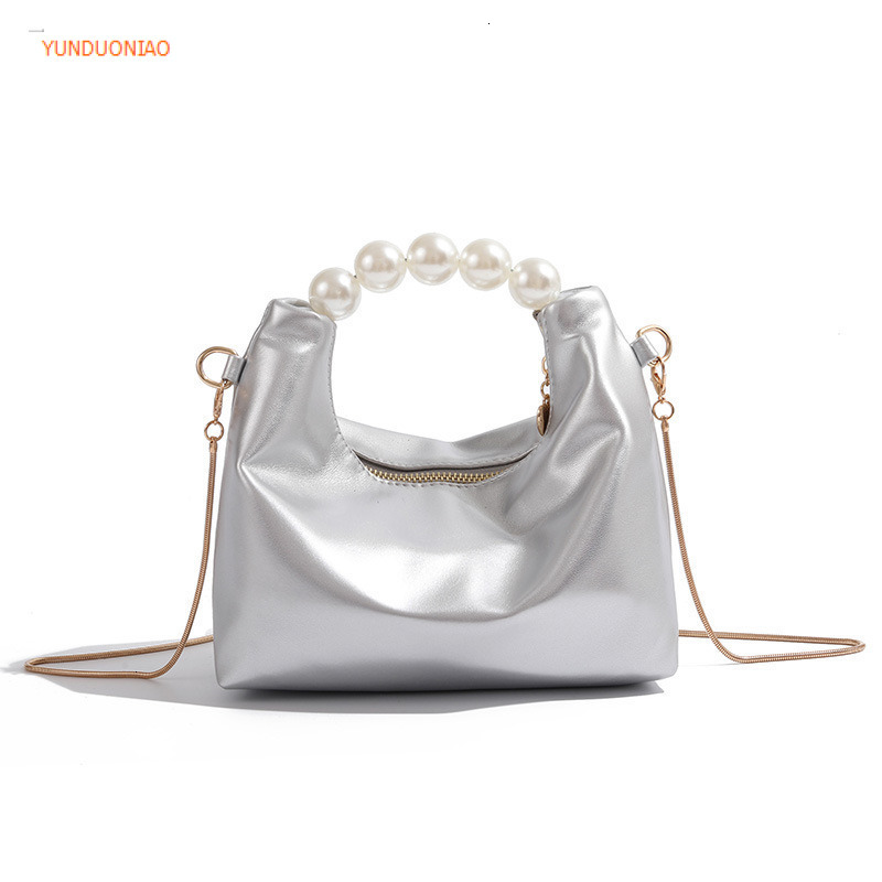 Autumn and Winter New Designer Bag Luxury Handbag Women's Pearl Shoulder Bag New Mini Chain Shoulder Slanted Dumpling Bag