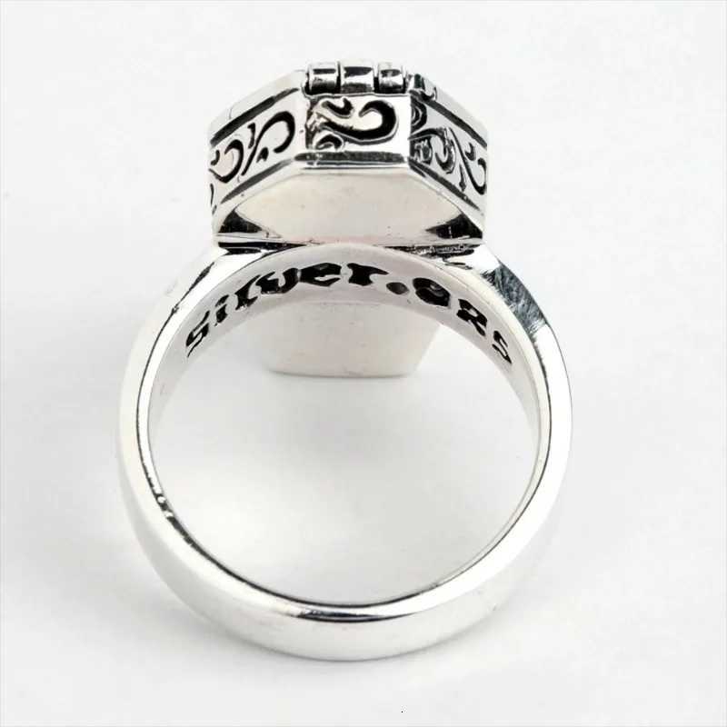 Vintage Halloween Vampire Skull Flip Coffin Mens Ring Gothic Punk Steam Motorcycle Y2K Party Gift Jewelry Z251017