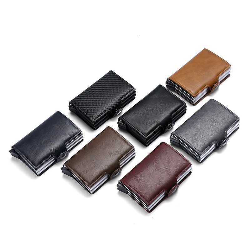 RFID Block Card Holder for Men Durable and Sleek Front Pocket Wallet Credit Card Wallet with Popup Mechanism Carbon FiberW251017