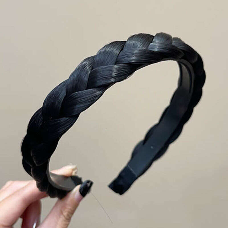 Fishbone Wig for Women 2025 New Style Integrated Braided Twist Braid Clip Hair Accessory Headband