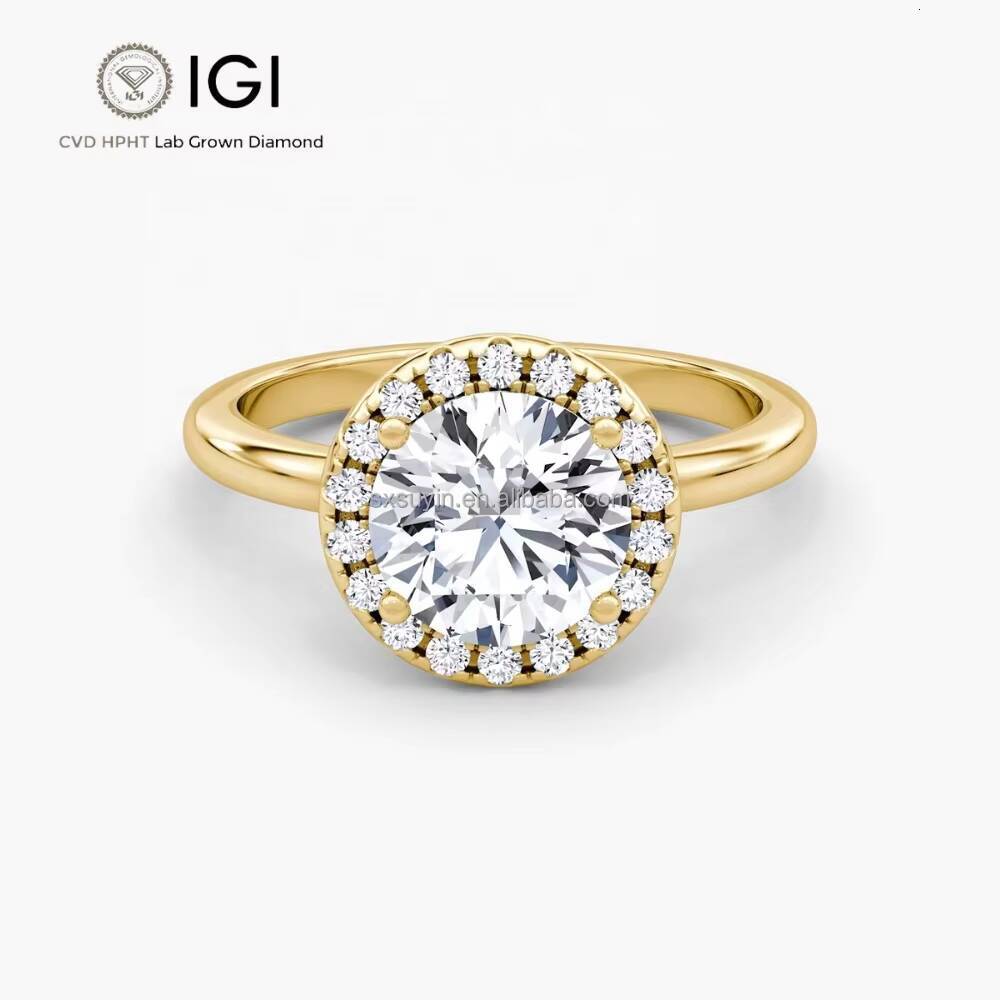 IGI Certified Fine Diamond Jewelry Ring DVS1 05ct Laboratory Grown Diamond Custom Womens Wedding Ring Gift Proposal Ring