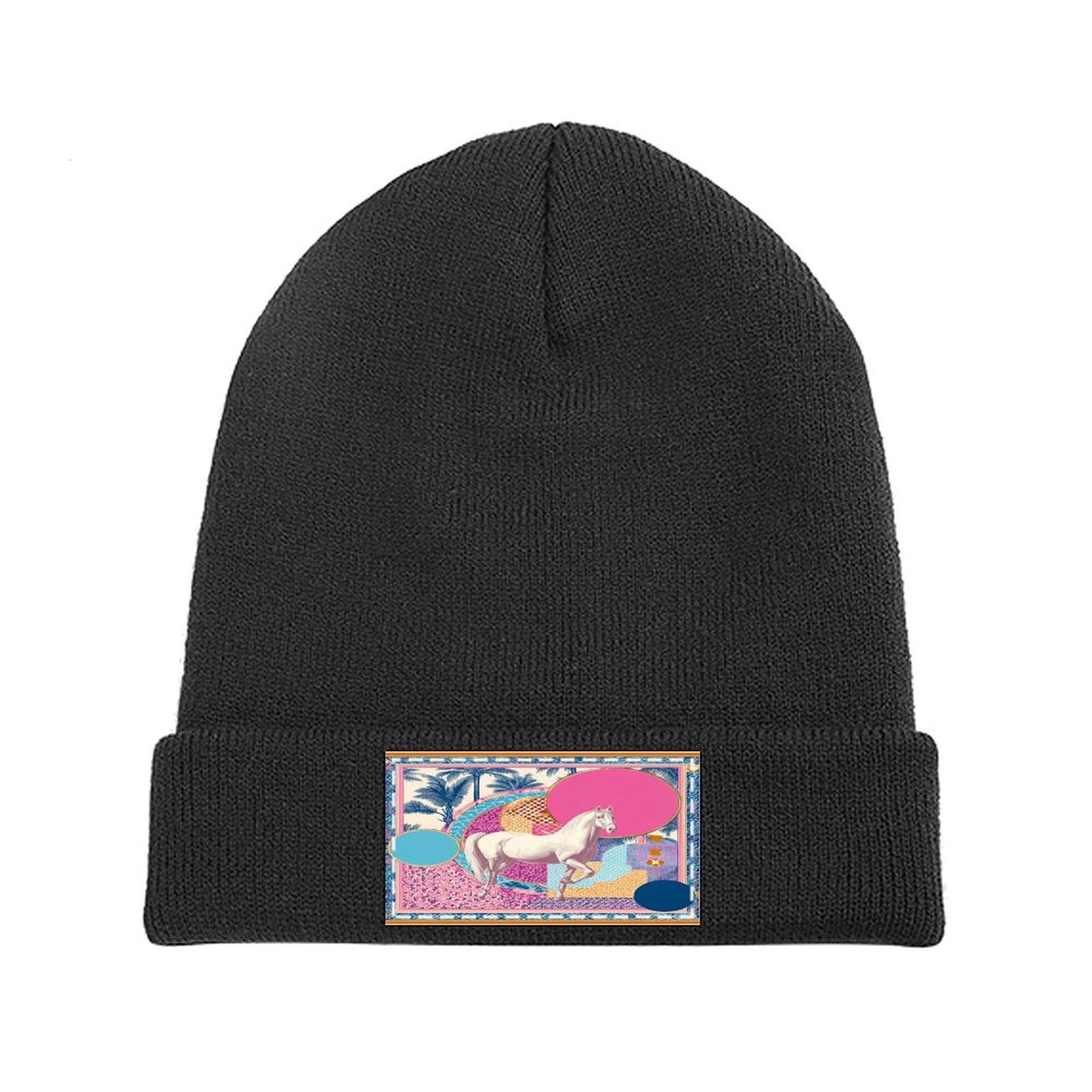 H Designer beanie hat beanie bonnet winter hat beanie luxury Horse striped pattern mens womens beanie winter skull cap bobble hat polo beanie H8