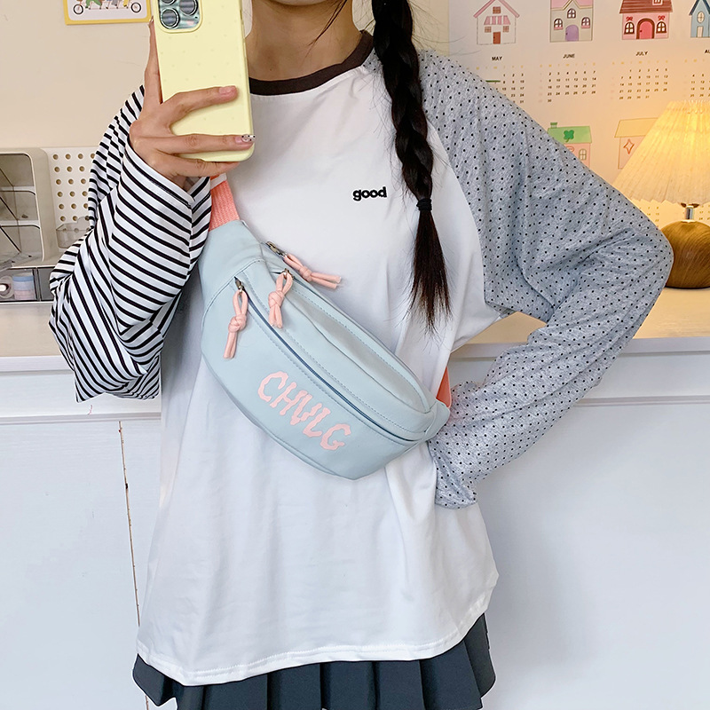 Children's Waist Bags Casual Backpacks for Teenager Single-shoulder Chest Bags for Students