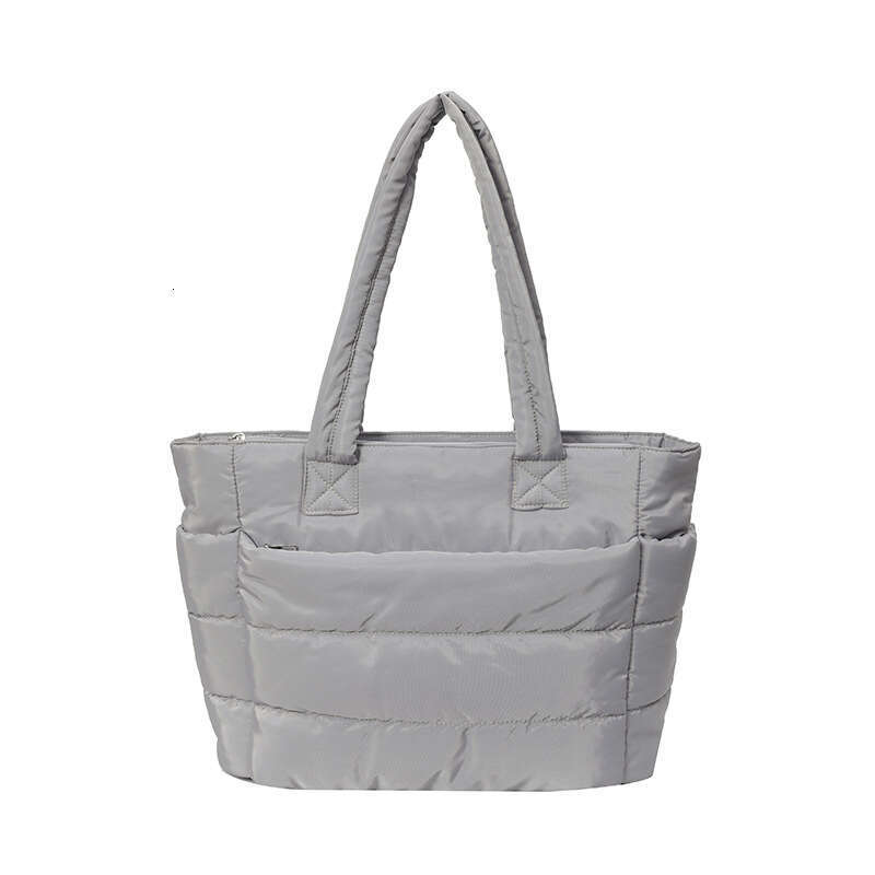 Women's Cotton Padded Tote Lightweight Laptop Commuter Large Capacity Travel Handbag Shoulder Bag Customizable
