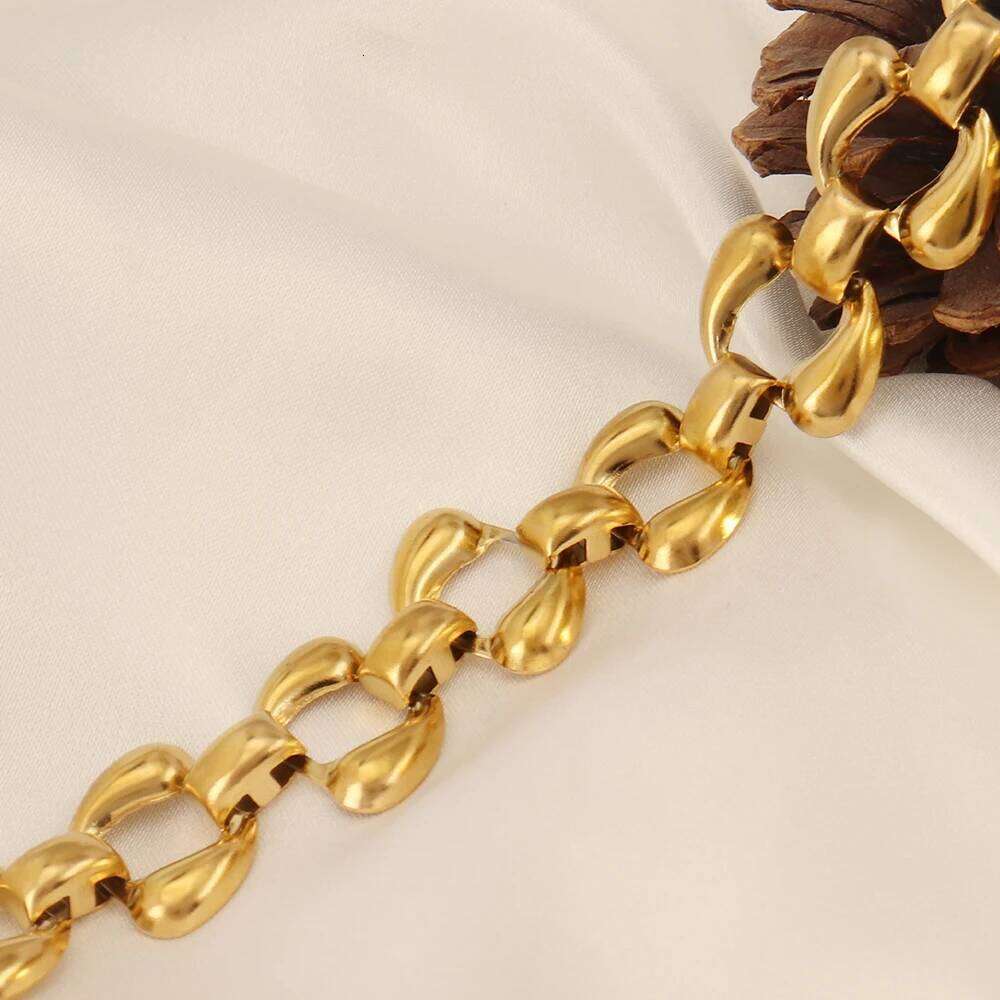 316L Stainless Steel Waterdrop Bracelet For Women Fashion Gold Color Chain Bracelets Jewelry