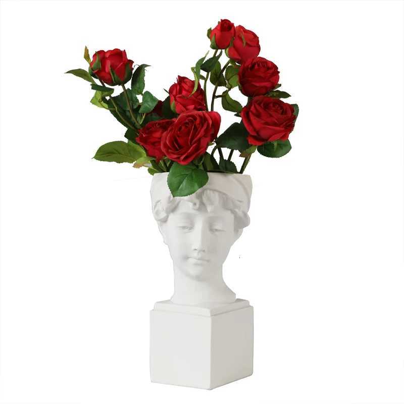 Creative Portrait Vase Head Home Decoration David Medici Venus Statue Cosmetics contains Modern Nordic Home Decoration Vase C251017