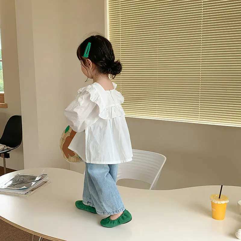 MILANCEL New Autumn Kids Pants Children Loose Wide Leg Jeans Girls Solid Color Fashion TrousersT251017