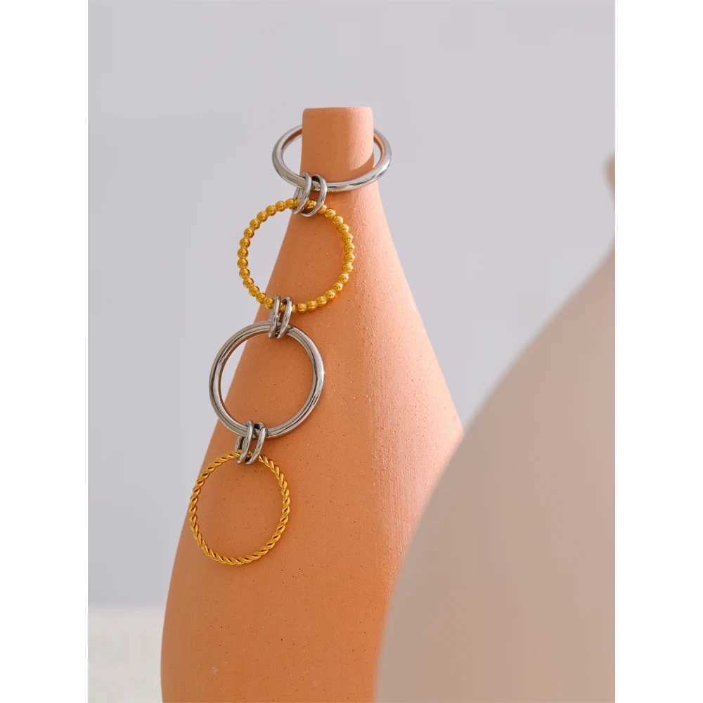 Yhpup 678 Distinctive Stainless Steel Metal Four Finger Stacking Ring Waterproof Charm Trendy Unusual Jewelry AccessoriesW251017