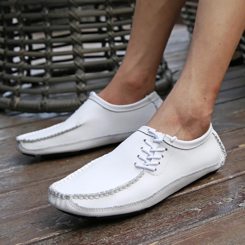 Genuine Leather Men Casual Shoes Fashion Loafers ly High Quality Handmade Boat Shape Driving Shoes Man Zapatos De Hombre 251013