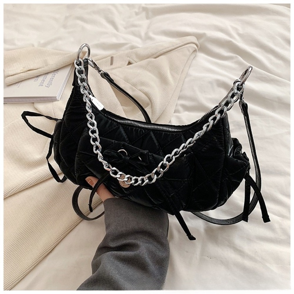 Trendy Womens Under-the-Arm Sling Bag with Cute Floral Accents Versatile Pink Crossbody Pouch