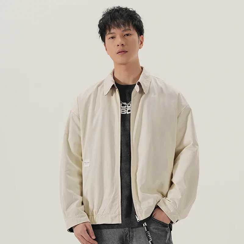 Men Streetwear Fashion Loose Casual Vintage Bomber Motorcycle Jacket Double Side Wearable Splice Plaid Spring Autumn Coat J251017