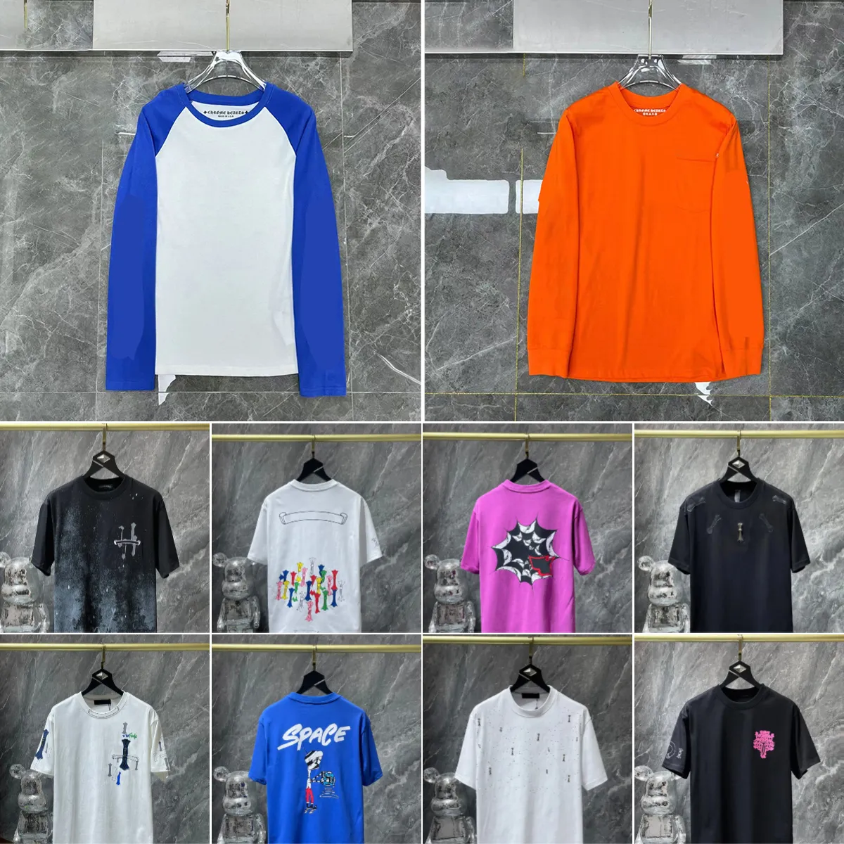 men women shirts designer tshirt chrome shirt hoodie long sleeve tees clothes mens tshirts man tops cotton letter printed street sweatshirt t shirt