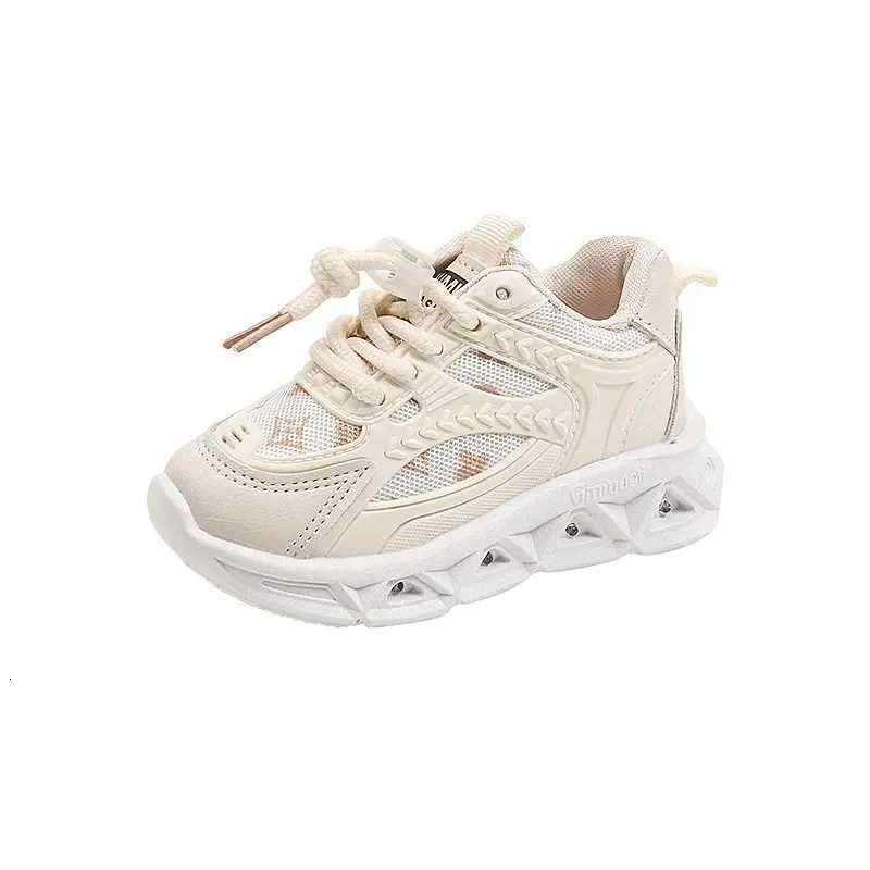 Leather Infant Shoes Childrens Fashion Luminous Light Shoes Mesh Lightweight Small Children Comfortable Casual Shoe KidT251017