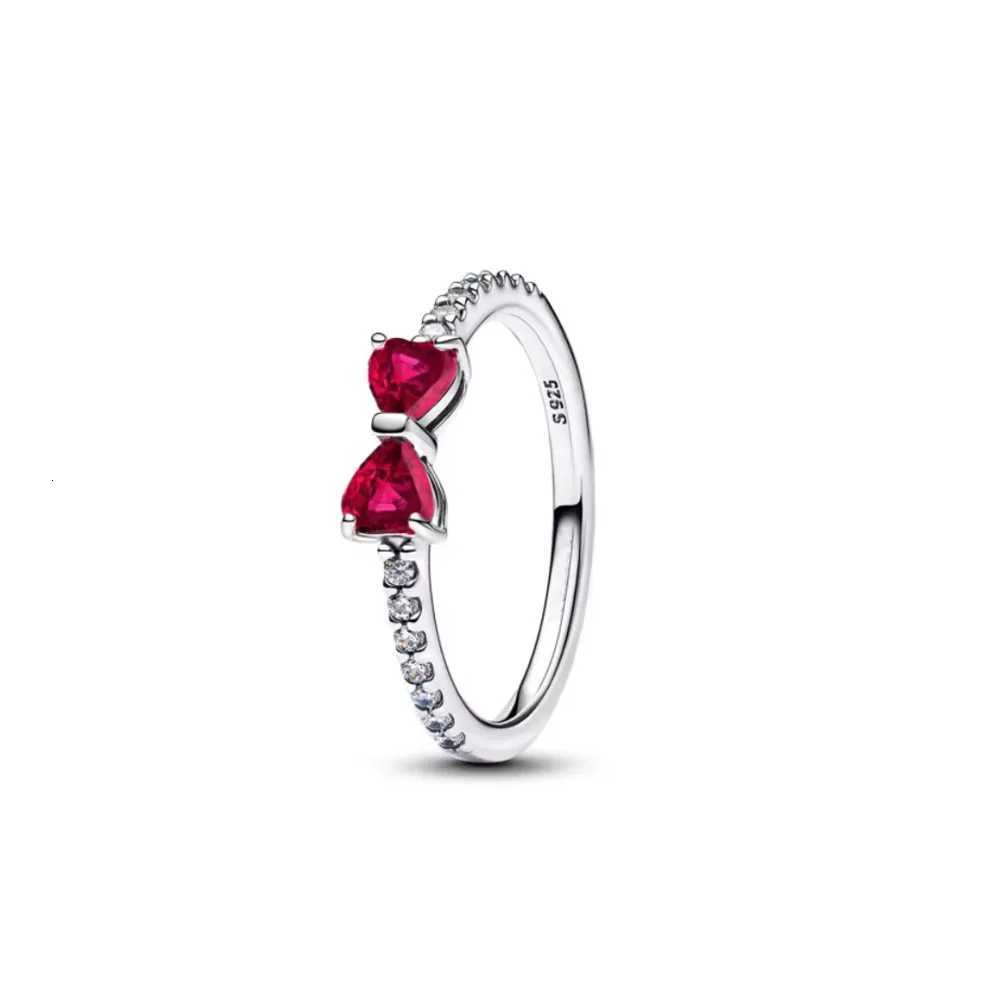 New pink heartshaped 925 sterling silver love ring CZ zircon inlaid original ring Valentines Day womens jewelry wedding giftW251017