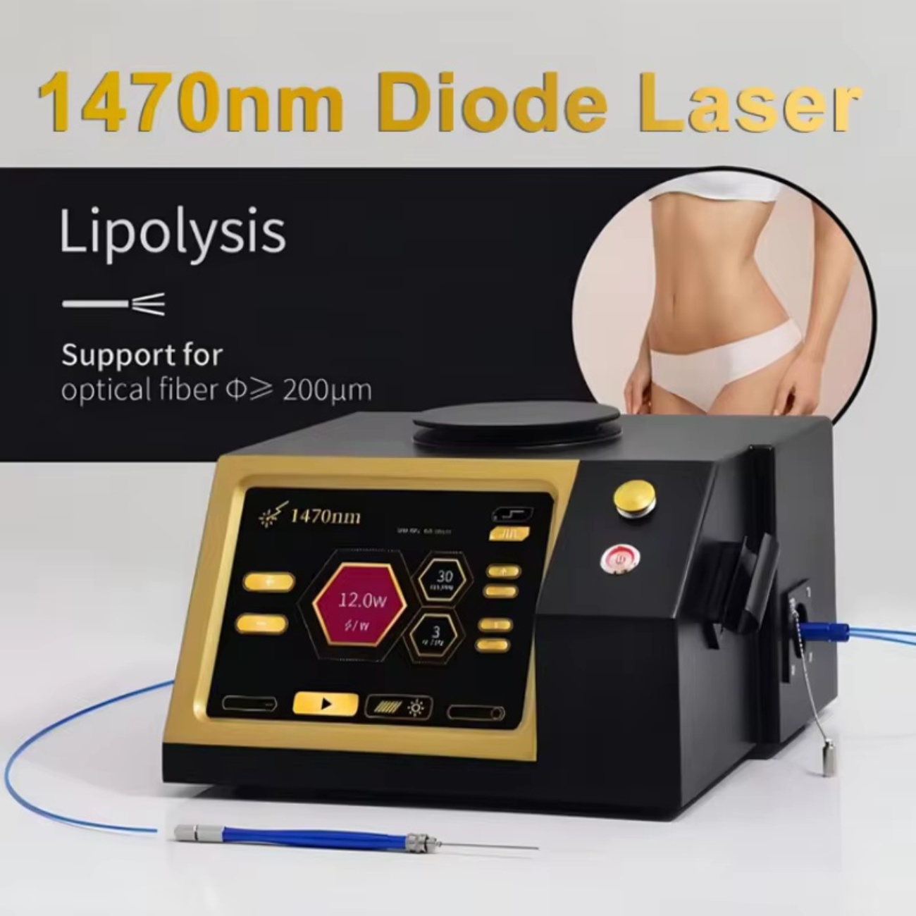 The latest 30W 1470nm diode laser vascular removal nail fungus removal spider vein machine beauty Suitable for beauty salons