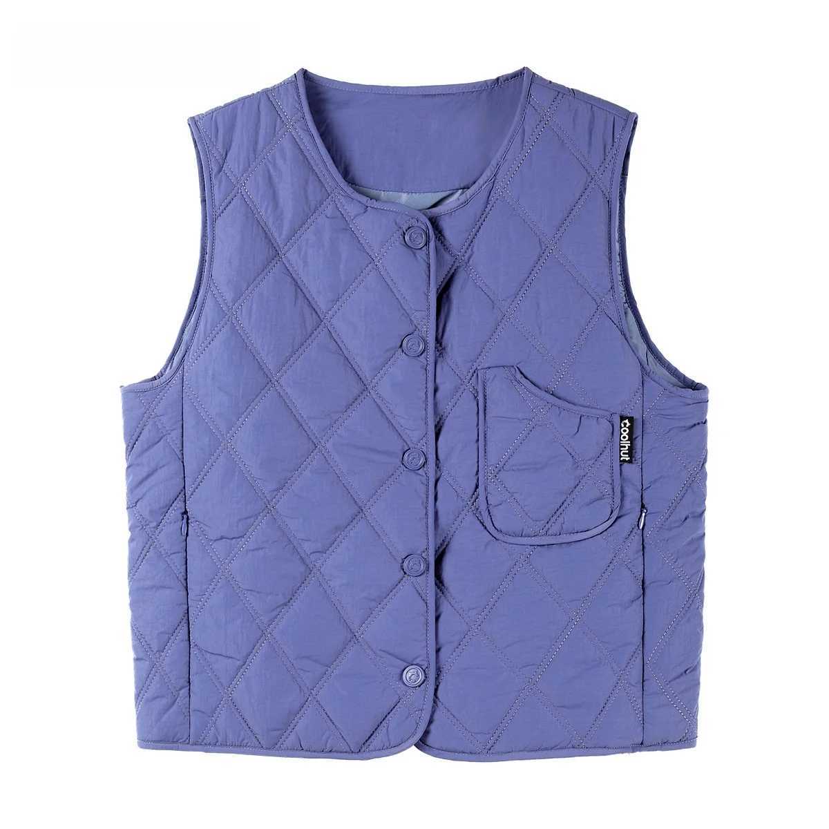 New Arrival 2025 Women Quilted Vest Short Padded Waistcoat Vintage Pattern Spring Layering Coat with Pocket Fashion W251016