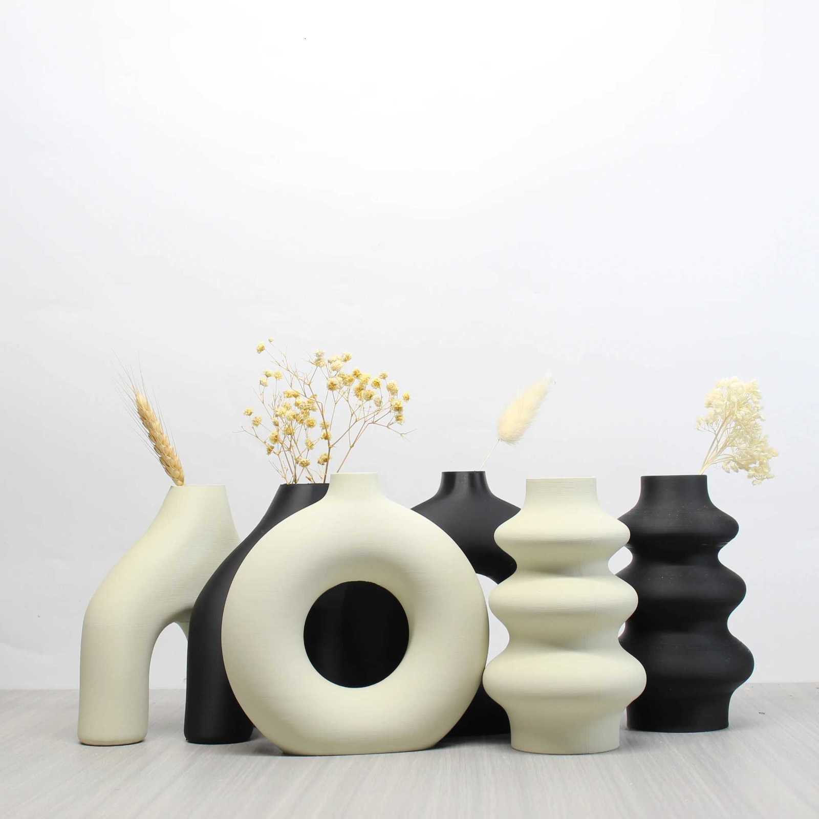 3 Pieces Creative Vase for Home Decoration Modern Vase Minimst Style Decorative Vase for Bookshelves Weddings Gifts Livi C251017