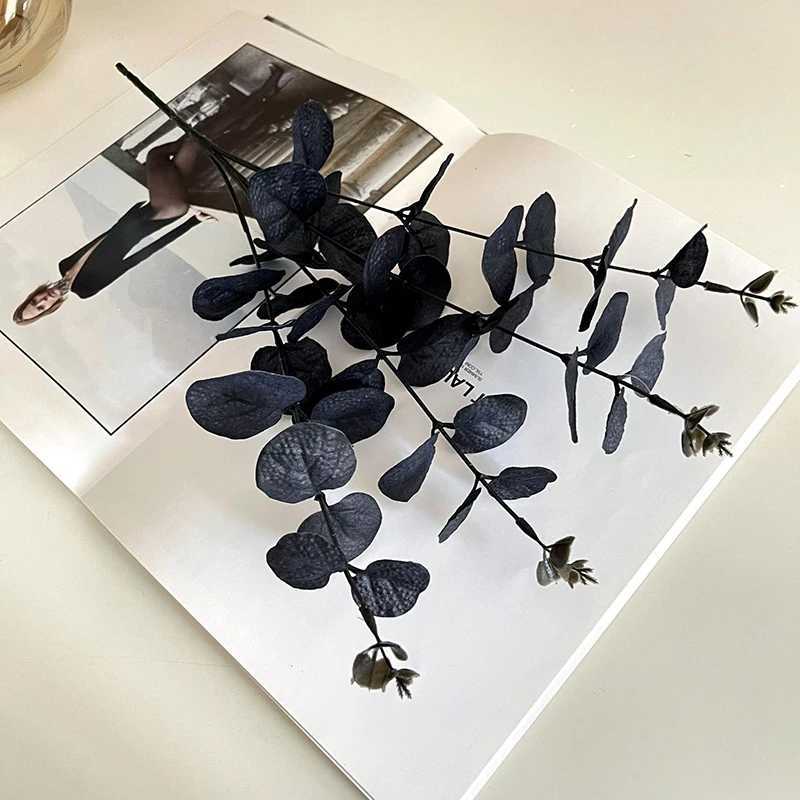 34cm Black Eucalyptus Artificial Flowers Are Used For Room Decoration Desktop Artificial Flowers Christmas And New Year Decor C251017