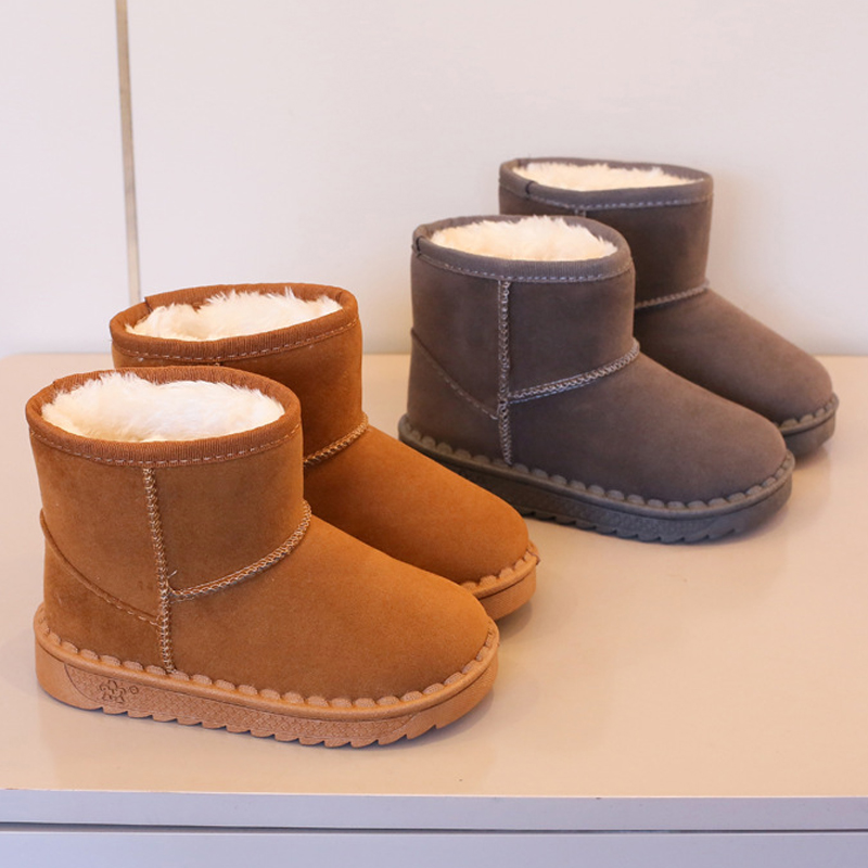 Kids Designer Boots Boys Girls Anti Slip Snow Boots Warm Kidszworld Children's Toddler Boots Winter Cotton Shoes Sizes US8C-US4Y K01098