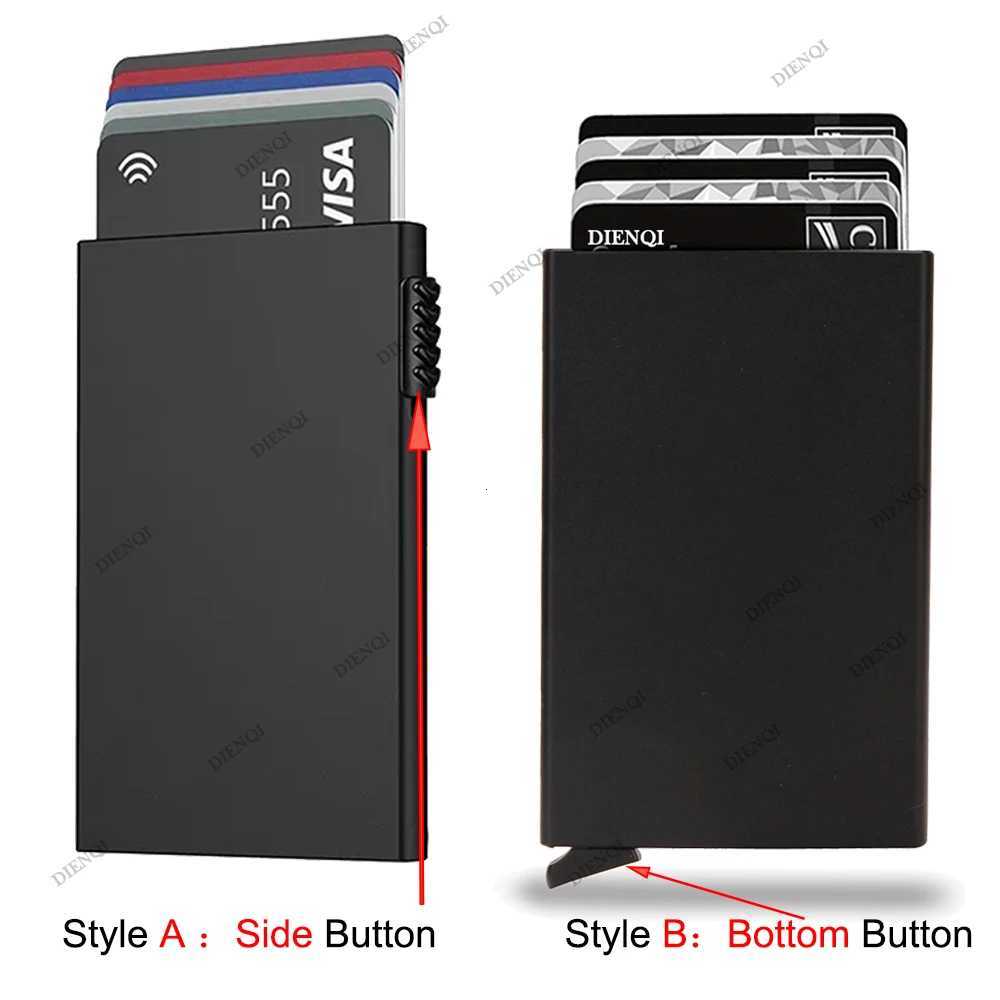 Rfid Credit Card Holder Smart Wallets Men ID Bank Cardholder Case Metal Thin Slim Pop Up Aluminium Minimalist Wallet Luxury GiftW251017