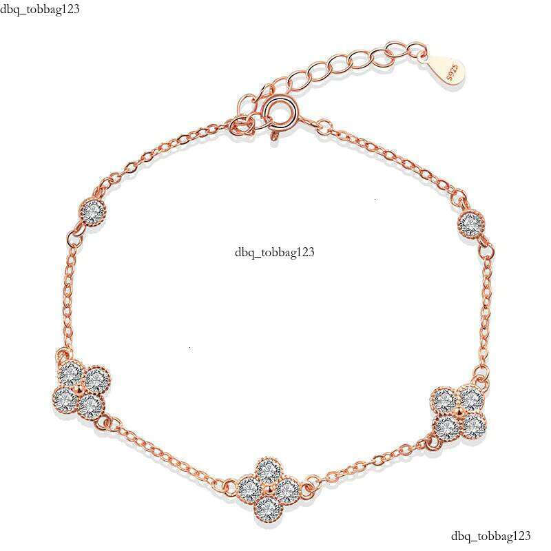 VANA New Thin Chain S Sier Jewelry Four-Leaf Clover Charm Designer Bracelet for Women