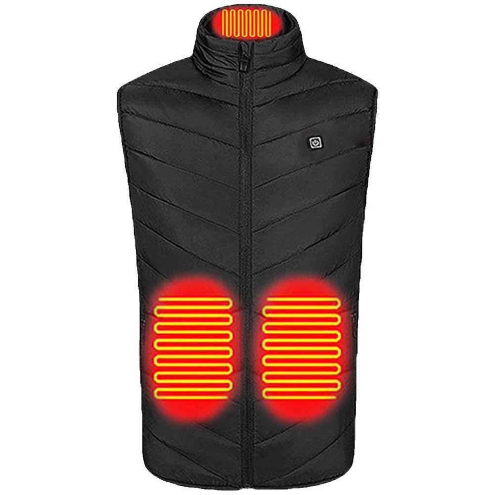 9 Heating Zones Sportswear Heated Coat Winter Heating Vest Outdoor Warm Vest for Men and Women Outdoor Skiing Hiking H251017