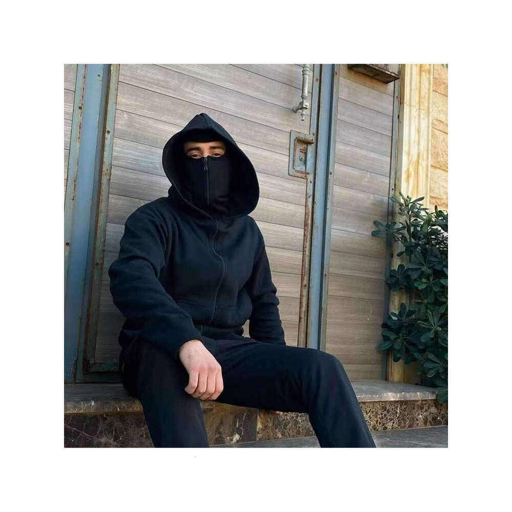 Men's Gothic Hoodie Full-Zip Hooded Sweatshirt With Front Zipper Closure, Loose Fit Pullover For Concerts, Everyday Outfits All-Season Casual Out