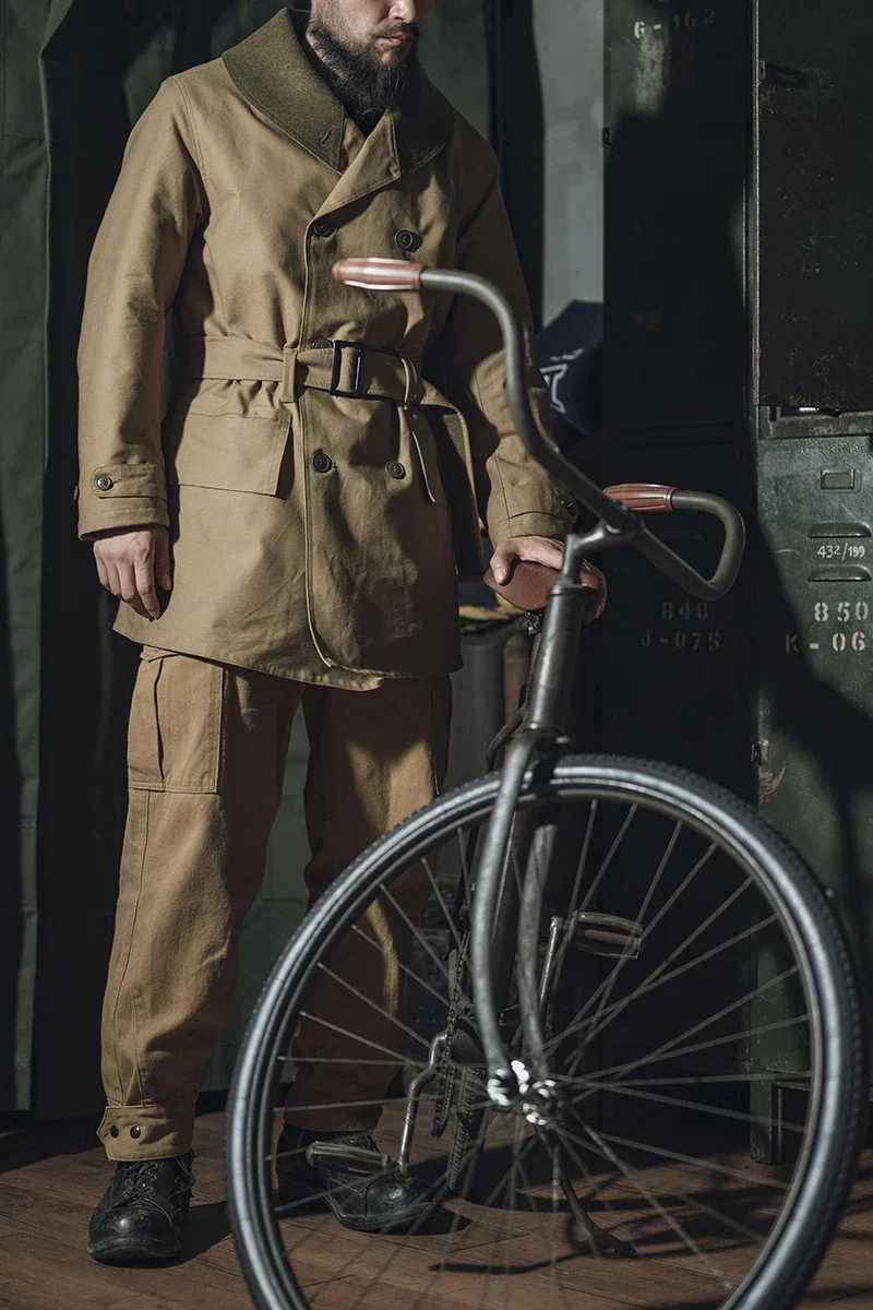 Bronson M1938 Mackinaw Coat Army Parka Winter Men Shawl Collar Long Jacket J251017