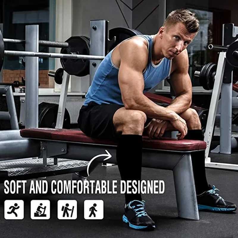 Compression Socks Medical Varicose Veins Men Sports Socks Outdoor Cycling Running Tourism Elastic Socks Knee Blood Circulation C251017