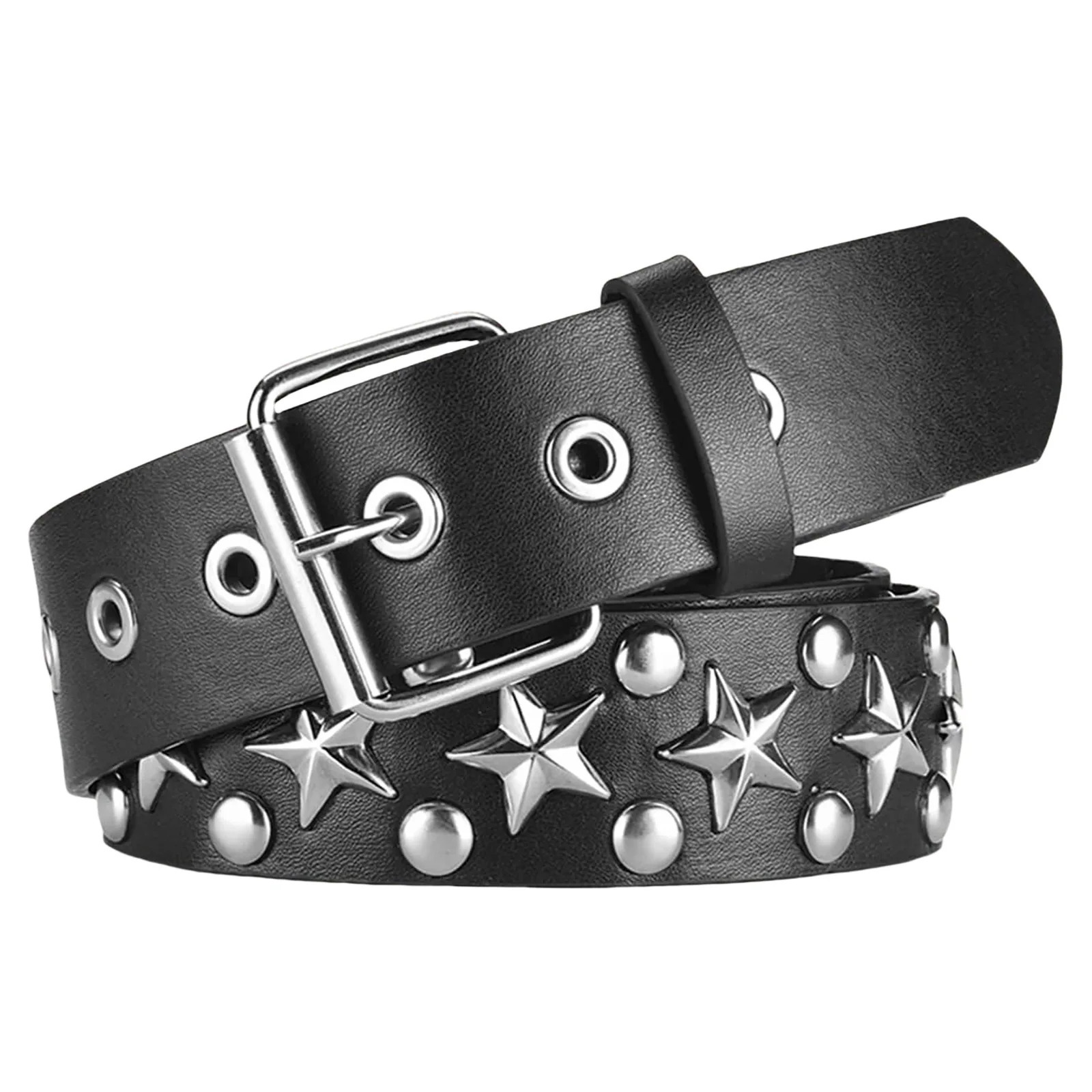 High Quality Y2K Rivet Belt MenWomens Studded Fashion Versatile Belts Punk Rock With Pin Buckle Drop Decoration Black 251010
