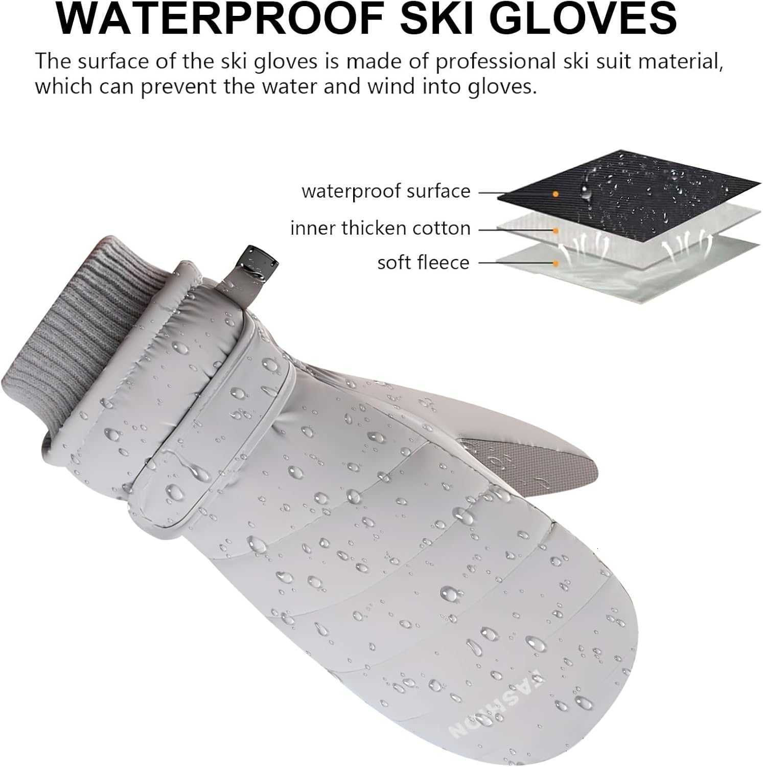 Winter Women Ski Mittens Waterproof Touch Screen Snow Mitts Anti Slip Warm Windproof Snowboard Gloves for Skiing Hiking Cycling Y260113