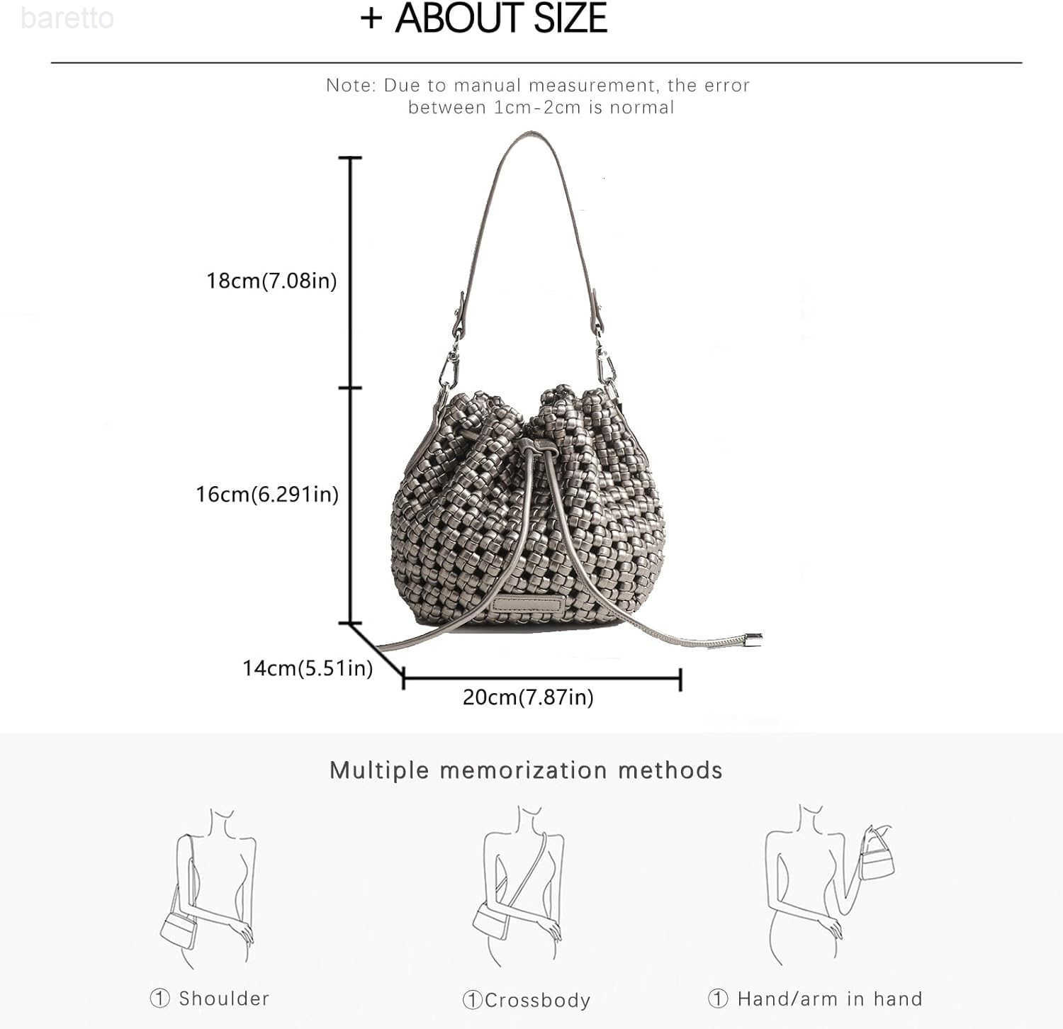 Fashion Hollow Bucket Tote Bag For Women Crossbody Female Handbag Woven Silk bag Leisure Leather Shoulder Bag Z251017