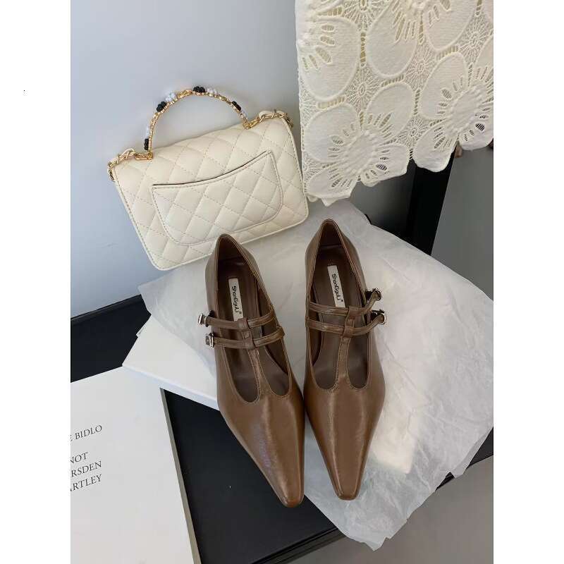 2025 New Sexy Cat Pointed Toe Designer Shoe - Women's French Velvet Mary Jane High Heels, Stylish Thin Heel Single Shoes