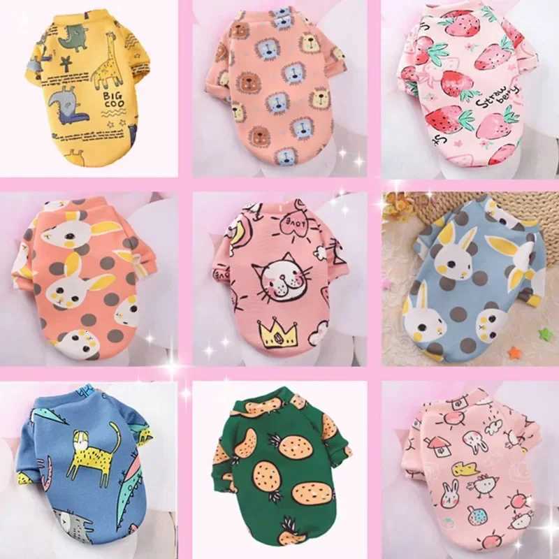 Cute Animal Printed Pet Coat Dog Home Clothes Soft Sleeping Suit French Bulldog Pet Jumpsuit Warm Pets Clothing Ropa PerroW251017