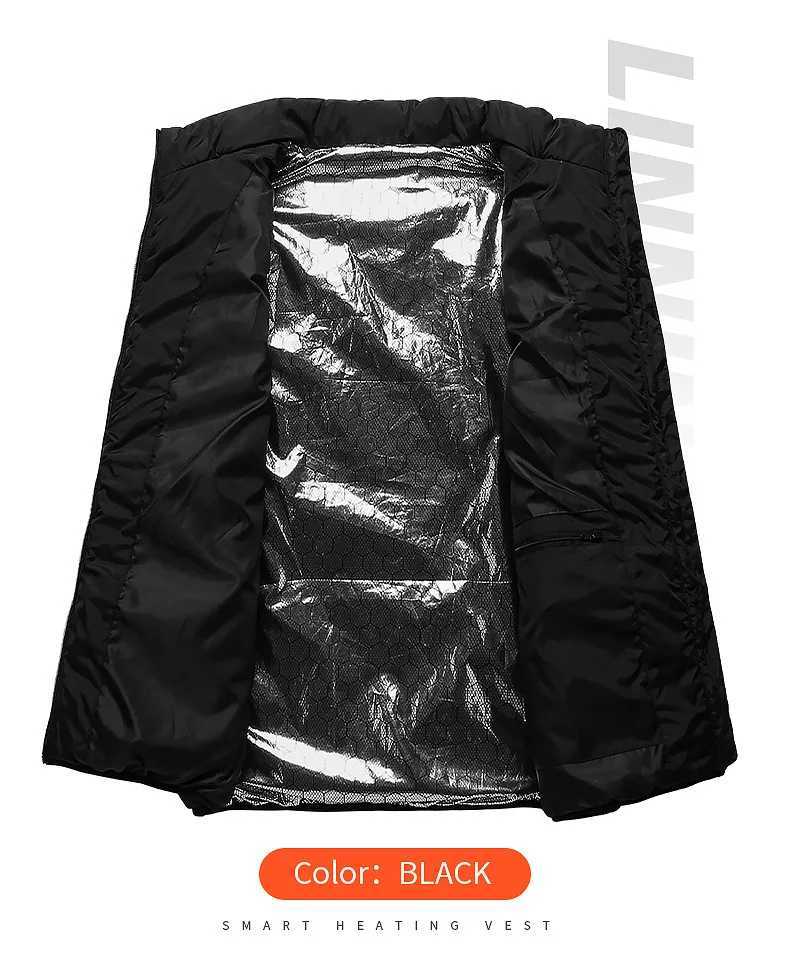 21Areas Self Heated Jacket Heating Vest Mens Thermal Womens USB Heated Vest Warm Clothing Fishing Camping Washable Winter Man H251017