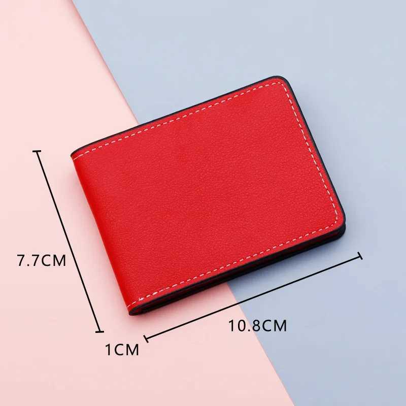 1Pc Pu Leather ID Credit Card Holder Fashion Womens 2 Slot Card Case Ultrathin Men Purse Wallet Passort Drivers License CoverW251017