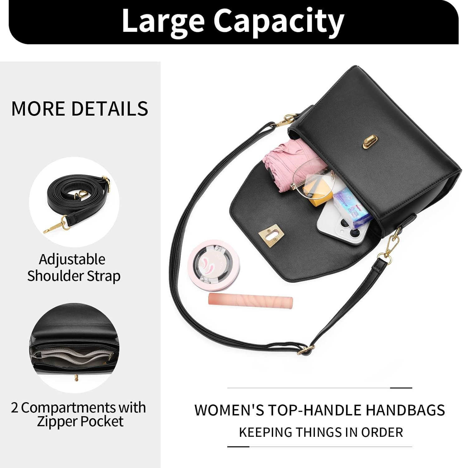 Crossbody Bags for Women Top Handle Handbags Ladies Purses Leather Satchel Z251017