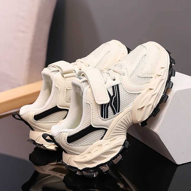 Children Pink Leather Flat Student Walking Shoes Nonslip Girl Lightweight Sports Tennis Footwear Sneaker Boys Casual ShoesT251017