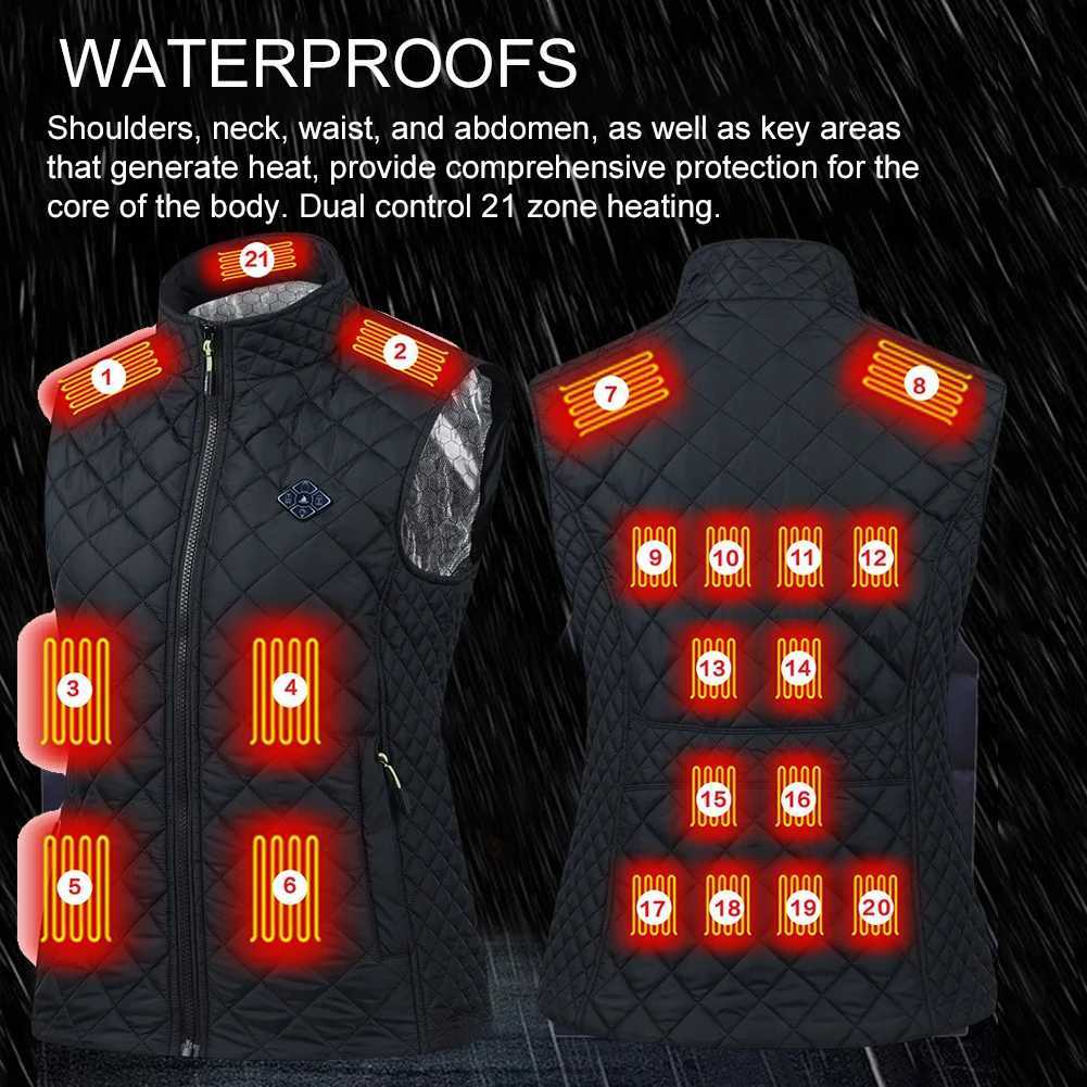 21 Heating Zones USB Heated Vest Winter Electric Heated Jackets Sportswear Heated Coat for Women H251017