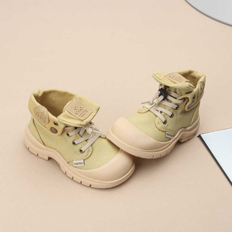 Childrens Boots 2025 Autumn New Boys Lowtop Nonslip Shoes Girls Fashion Versatile Casual Martin Boots W251017