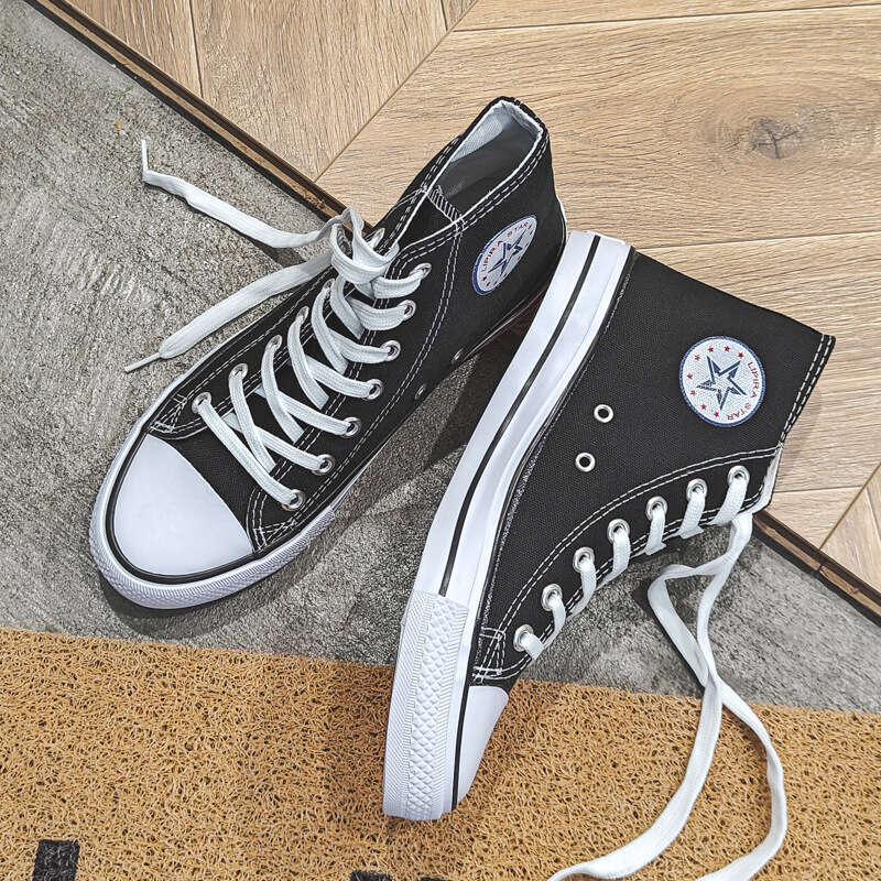 Dou Chuan New High-Top Canvas Unisex Trendy new Sneakers Korean Style Versatile Student Shoes
