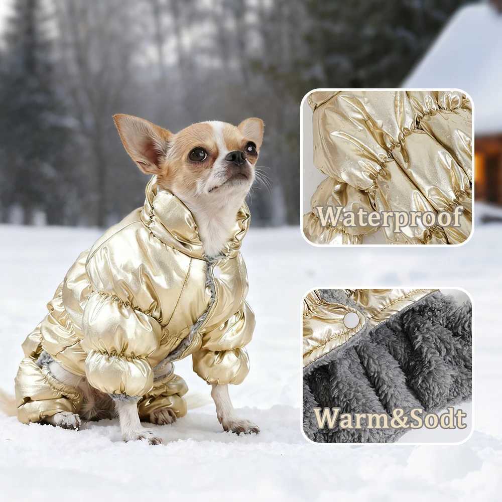Waterproof Pet Clothes Winter Warm Puppy Jacket For Small Medium Dogs Cats Thicken Fleece Jumpsuit Chihuahua Yorkshire CostumesW251017